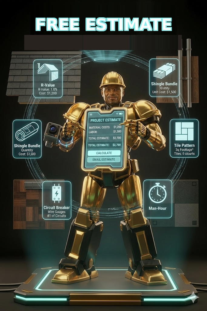 WHODATCUSTOM Smart Estimate Calculator - Construction Mascot